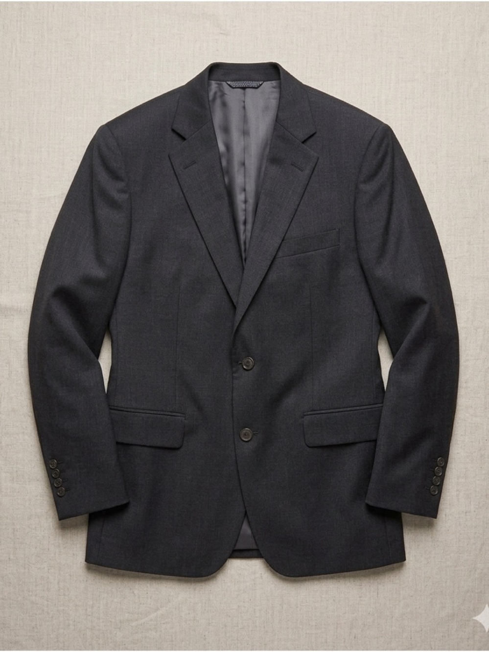Brooks Brothers Black Two-Button Blazer